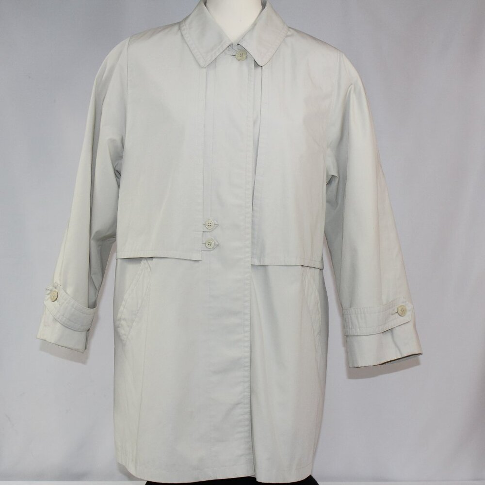 Vintage Dahlens Modell Svensk Design Off‎ White Trench Coat Size L or XL
